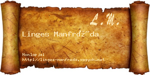 Linges Manfréda névjegykártya
